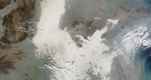 China’s problem with smog, captured by NASA’s Terra satellite